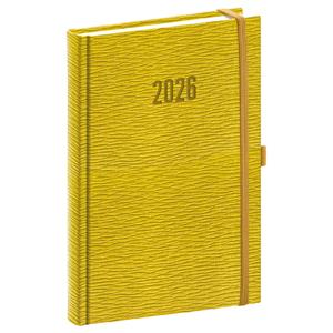 Dzienny kalendarz książkowy 2026 Rivoli - żółto-zielony