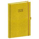Dzienny kalendarz książkowy 2026 Rivoli - żółto-zielony