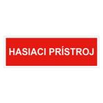 Hasiaci prístroj - bezpečnostná tabuľka, plast 2 mm 150x50 mm