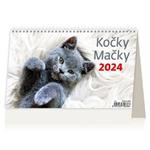 Kalendarz biurkowy 2024 - Koty