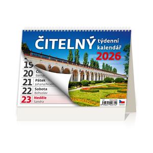 Kalendarz biurkowy 2026 - Czytelny tygodniowy kalendarz