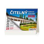 Kalendarz biurkowy 2026 - Czytelny tygodniowy kalendarz