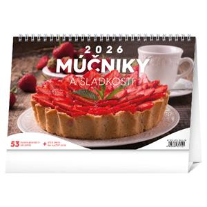 Kalendarz biurkowy 2026 Desery i słodycze