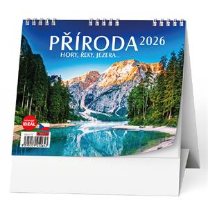 Kalendarz biurkowy 2026 IDEAL - Przyroda, góry, rzeki, jeziora...