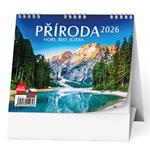 Kalendarz biurkowy 2026 IDEAL - Przyroda, góry, rzeki, jeziora...