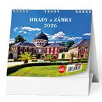 Kalendarz biurkowy 2026 IDEÁL - Zamki i pałace
