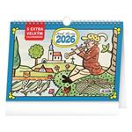 Kalendarz biurkowy 2026 Josef Lada z bardzo dużym kalendarzem