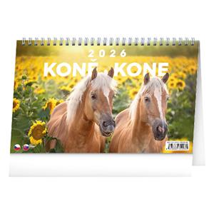 Kalendarz biurkowy 2026 Konie CZ/SK