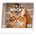 Kalendarz biurkowy 2026 Koty - z imionami kotów