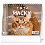 Kalendarz biurkowy 2026 Koty - z imionami kotów