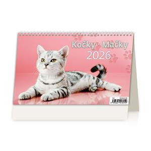 Kalendarz biurkowy 2026 - Koty
