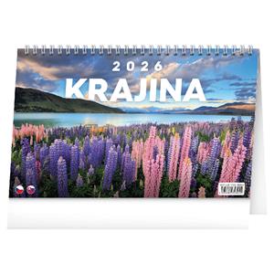 Kalendarz biurkowy 2026 Krajobraz CZ/SK
