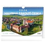 Kalendarz biurkowy 2026 Malownicze zakątki Czech z bardzo dużym kalendarzem