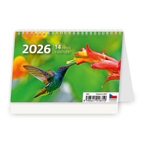Kalendarz biurkowy 2026 - MINI 14-dniowy