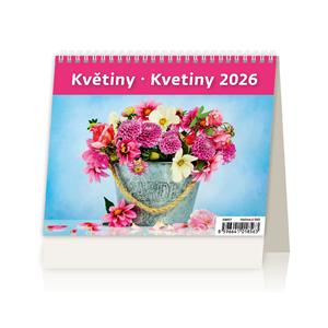 Kalendarz biurkowy 2026 - MiniMax Kwiaty