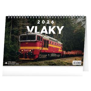 Kalendarz biurkowy 2026 Pociągi