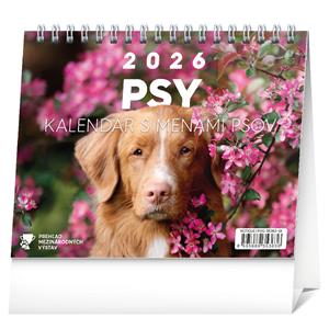 Kalendarz biurkowy 2026 Psy - z imionami psów