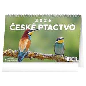 Kalendarz biurkowy 2026 Ptaki czeskie