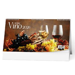 Kalendarz biurkowy 2026 Wino