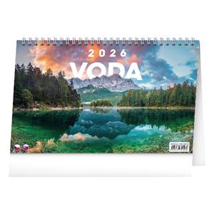 Kalendarz biurkowy 2026 Woda CZ/SK