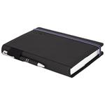 Kalendarz książkowy AMOS dzienny A5 2027 czeski - czarny/niebieska gumka