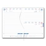 Kalendarz książkowy AMOS dzienny A5 2027 czeski - niebieski/czerwona gumka