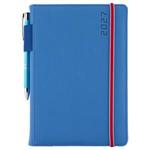 Kalendarz książkowy AMOS dzienny A5 2027 czeski - niebieski/czerwona gumka