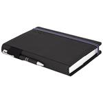 Kalendarz książkowy AMOS dzienny A5 2027 polski - czarny/niebieska gumka