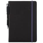 Kalendarz książkowy AMOS dzienny A5 2027 polski - czarny/niebieska gumka