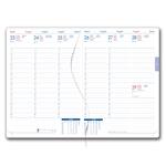 Kalendarz książkowy AMOS tygodniowy A5 2027 czeski - czarny/niebieska gumka