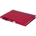 Kalendarz książkowy AMOS tygodniowy A5 2027 słowacki?? - czerwony/niebieska gumka