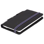 Kalendarz książkowy AMOS tygodniowy kieszonkowy 2027 czeski - czarny/niebieska gumka