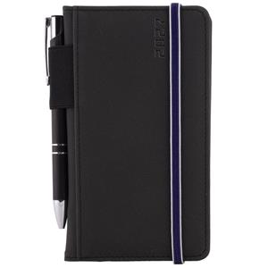 Kalendarz książkowy AMOS tygodniowy kieszonkowy 2027 czeski - czarny/niebieska gumka