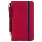 Kalendarz książkowy AMOS tygodniowy kieszonkowy 2027 czeski - czerwony/niebieska gumka