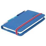 Kalendarz książkowy AMOS tygodniowy kieszonkowy 2027 czeski - niebieski/czerwona gumka