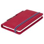 Kalendarz książkowy AMOS tygodniowy kieszonkowy 2027 polski - czerwony/niebieska gumka