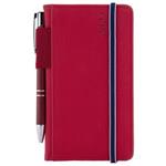 Kalendarz książkowy AMOS tygodniowy kieszonkowy 2027 słowacki?? - czerwony/niebieska gumka