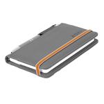 Kalendarz książkowy AMOS tygodniowy kieszonkowy 2027 słowacki?? - szary/pomarańczowa gumka