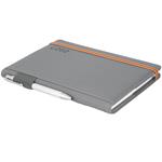 Kalendarz książkowy AMOS tygodniowy z notesem A5 2027 CZ/SK - szary/pomarańczowa gumka