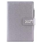 Kalendarz książkowy BRILIANT dzienny B6 2027 CZ/SK - srebrny