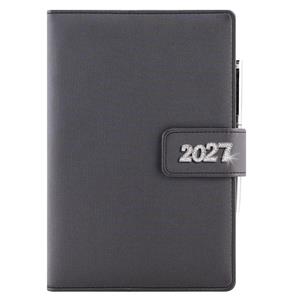 Kalendarz książkowy BRILIANT tygodniowy A5 2027 czeski - czarny