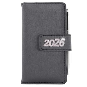 Kalendarz książkowy BRILIANT tygodniowy kieszonkowy 2026 polski - czarny