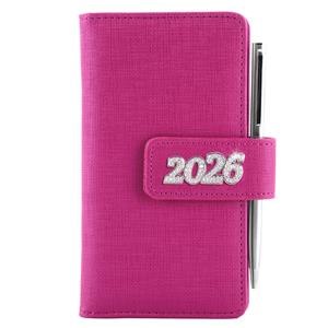 Kalendarz książkowy BRILIANT tygodniowy kieszonkowy 2026 słowacki?? - różowy
