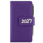 Kalendarz książkowy BRILIANT tygodniowy kieszonkowy 2027 czeski - fioletowy