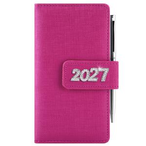Kalendarz książkowy BRILIANT tygodniowy kieszonkowy 2027 czeski - różowy
