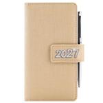 Kalendarz książkowy BRILIANT tygodniowy kieszonkowy 2027 czeski - złoty