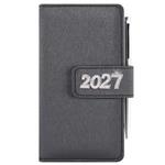 Kalendarz książkowy BRILIANT tygodniowy kieszonkowy 2027 polski - czarny