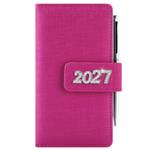 Kalendarz książkowy BRILIANT tygodniowy kieszonkowy 2027 polski - różowy