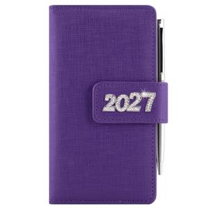 Kalendarz książkowy BRILIANT tygodniowy kieszonkowy 2027 słowacki?? - fioletowy
