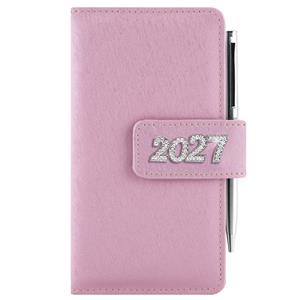 Kalendarz książkowy BRILIANT tygodniowy kieszonkowy 2027 słowacki?? - jasnoróżowy
